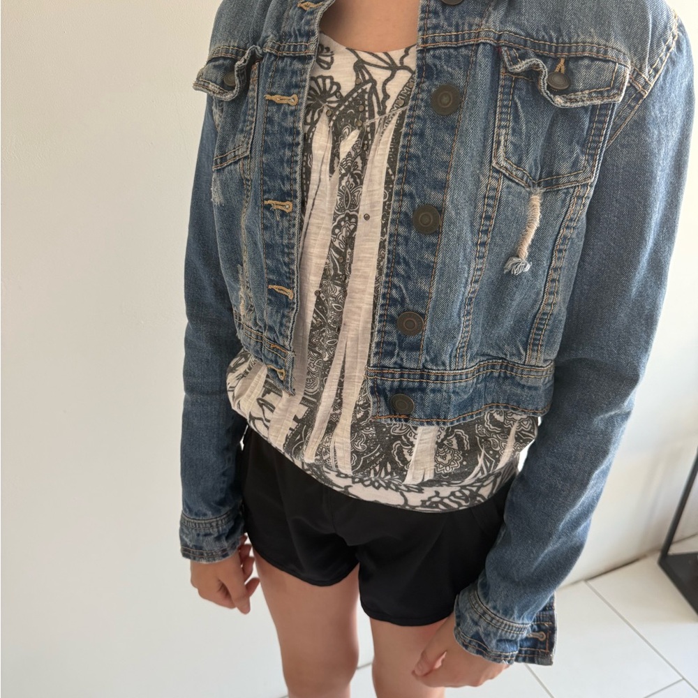 Rue21 Plaid Lined Denim Jacket